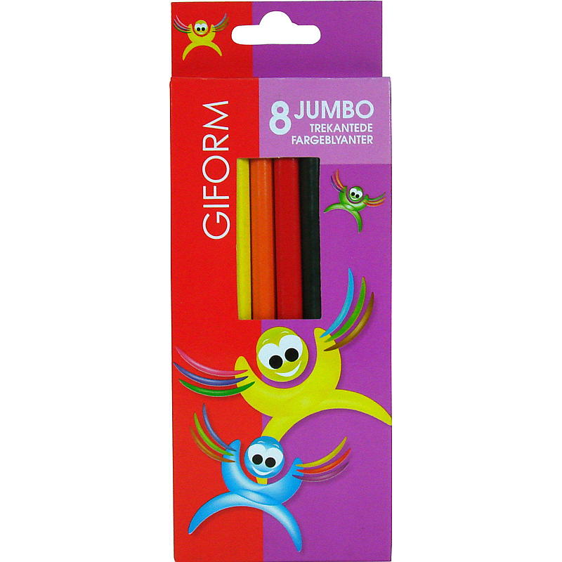 Stabilo färgpenna 8 triangulär, Jumbo