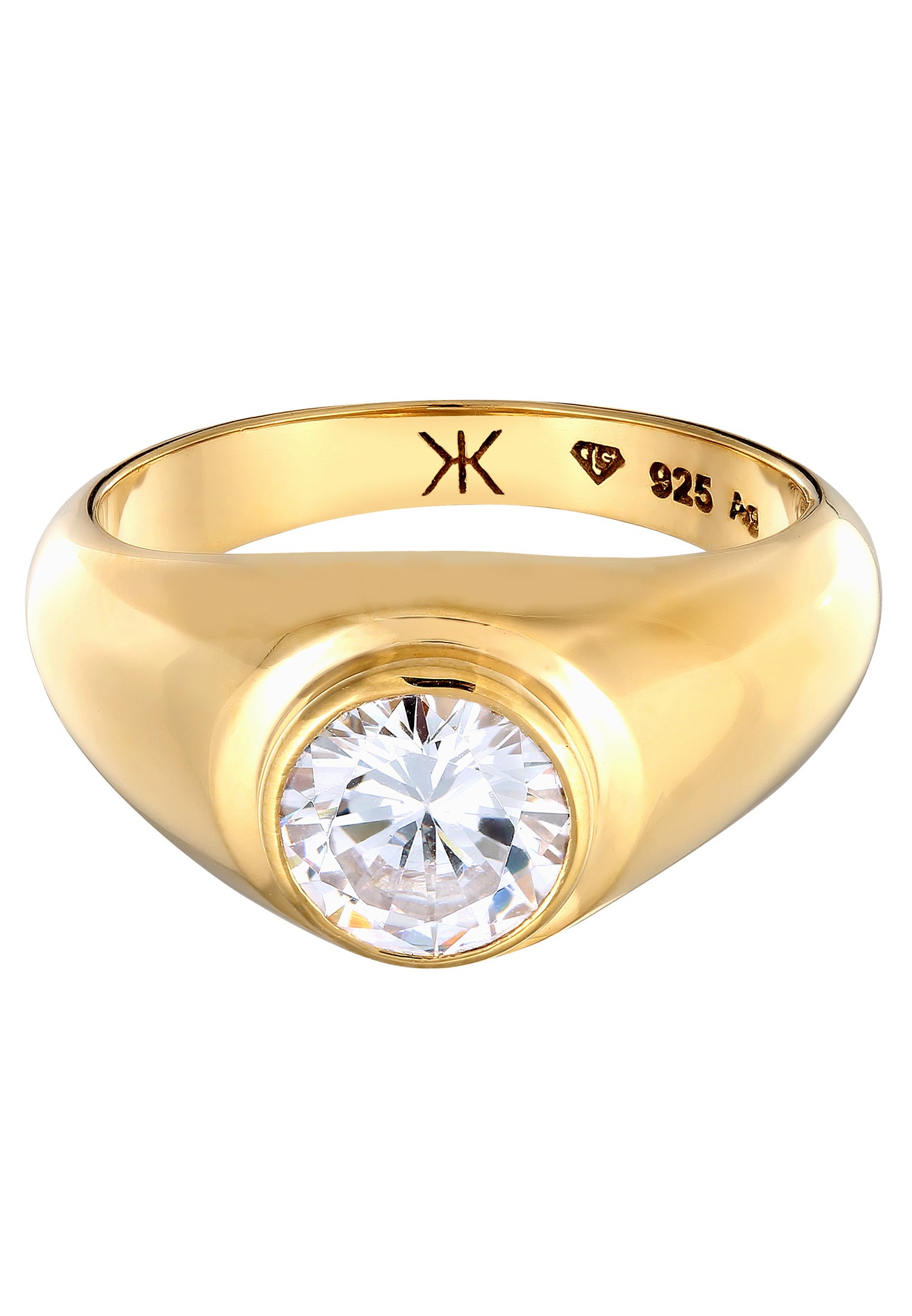 KUZZOI Kuzzoi Bague Hommes Unisexe Cristaux de zirconium Blanc Argent Sterling 925