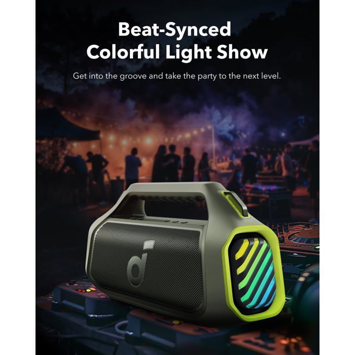 Enceinte Bluetooth - SOUNDCORE - Boom 2 Plus - 140W - IPX7 - BassUp 2.0 - RGB
