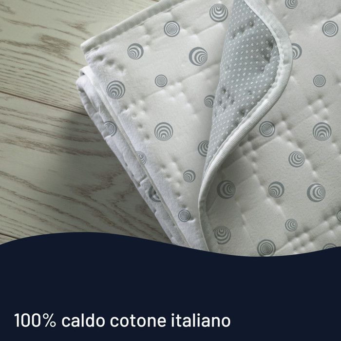 Coprimaterasso riscaldato Adapto per 2 persone - Imetec - 150x120 cm - 6 impostazioni di temperatura - Tessuto 100% cotone