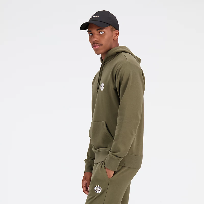 NB Hoops Essentials Fundamental Hoodies voor Heren – DONKER MOSS