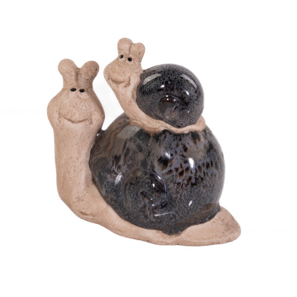 Figurka ślimak, dekoracja ogrodowa, 10 x 11 cm