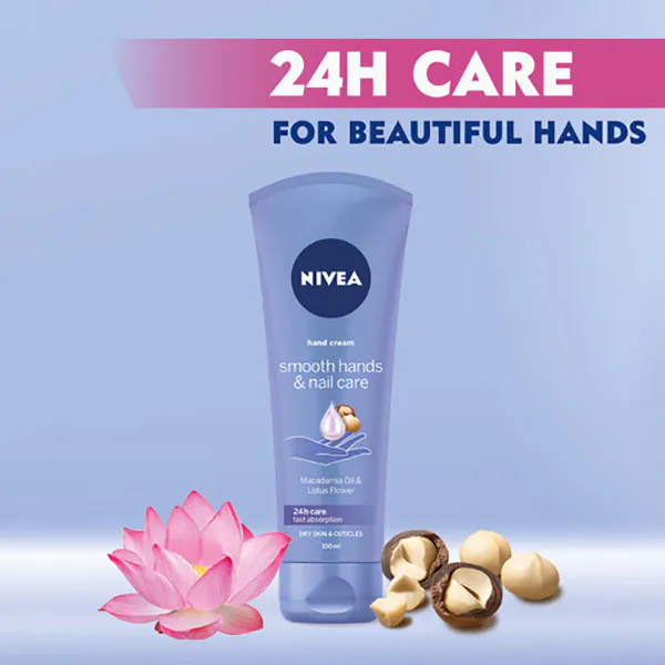 NIVEA krém na ruky Smooth Hands & Nail Care 100ml