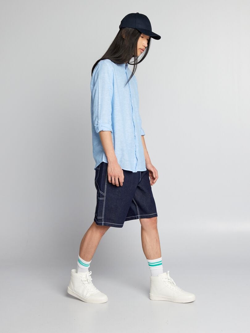Szorty bermudy w jeansach - NIEBIESKIE