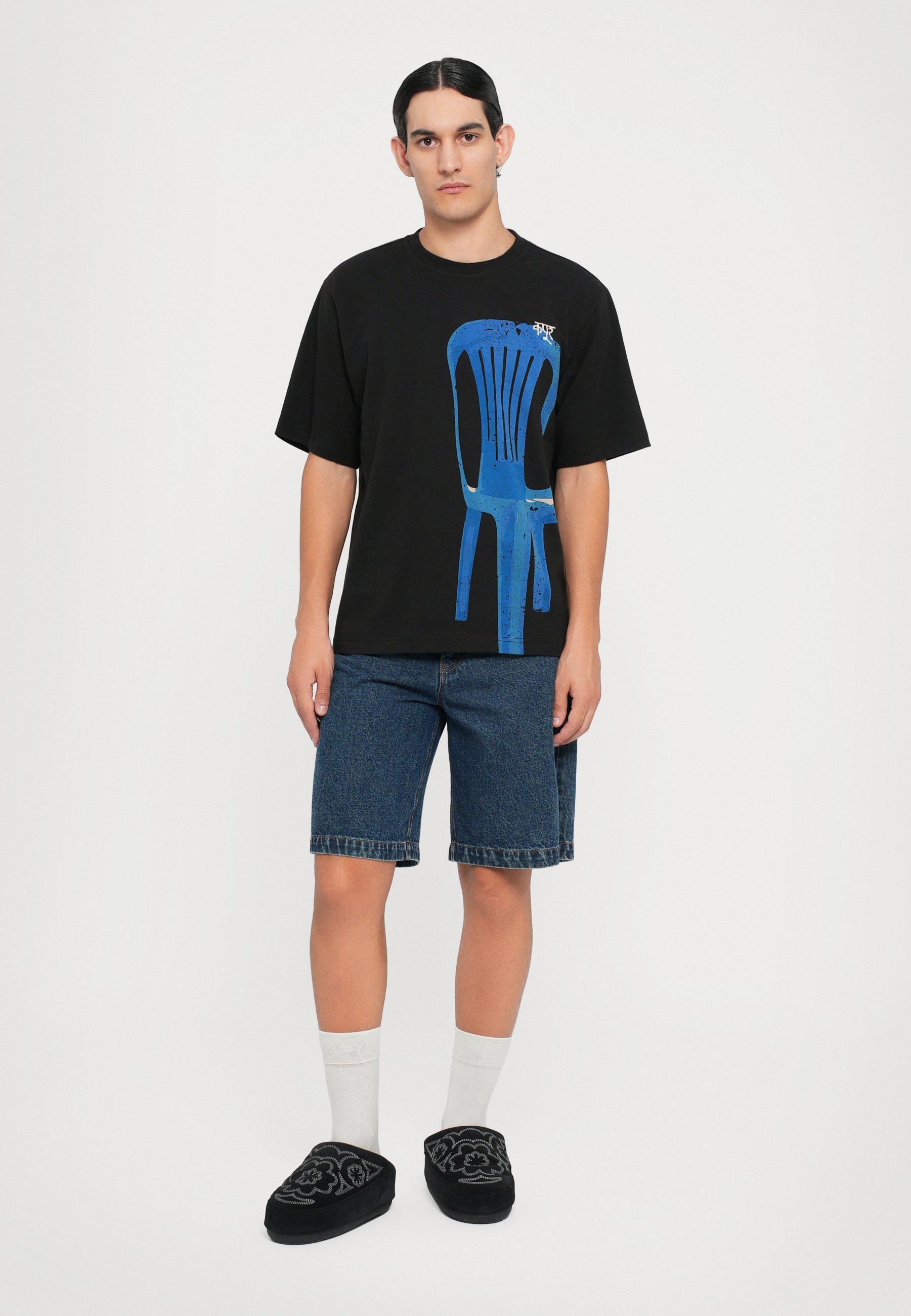 Dhruv Kapoor LOCAL OBJECTS MEZZA MANICA TEE - T-shirt stampata - nera
