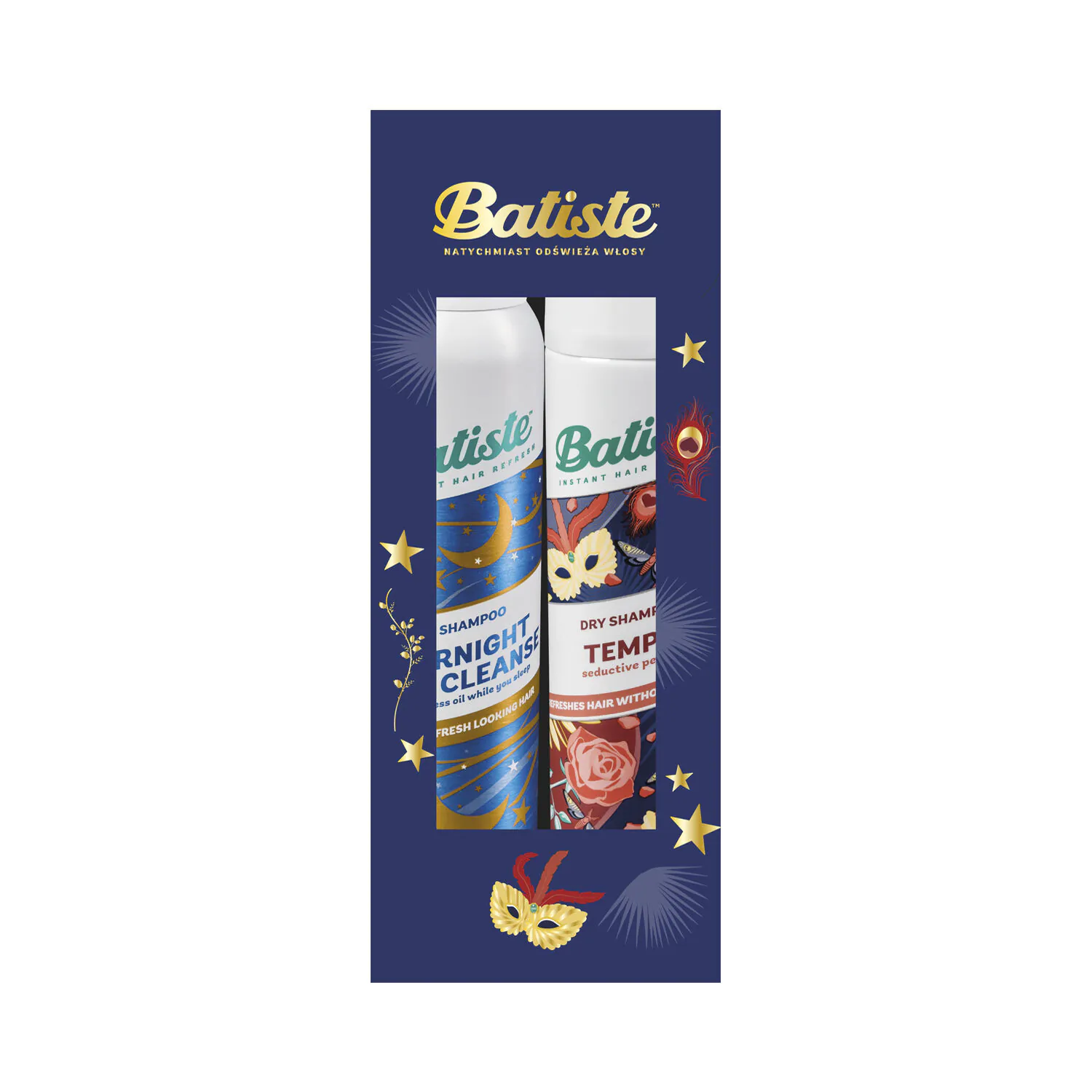 Batiste Zestaw Suchych szamponów, Tempt + Overnight light