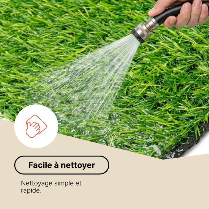TAPISO Natural Deluxe Synthetic Grass Carpet Artificial Lawn Terrace Balcony Garden Green Thickness 20 mm 200 x 160 cm