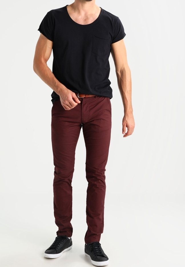 Chinos pour homme sélectionnés - bordeaux