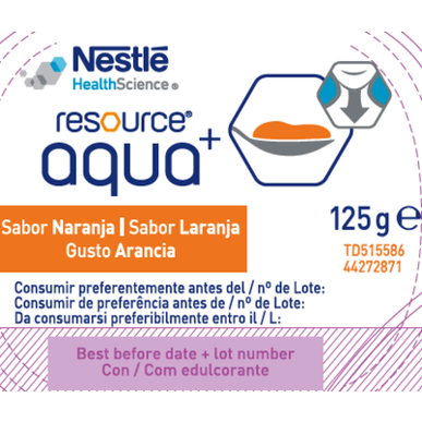 Resource Aqua appelsinsmagsdrik med geltekstur 4 x 125 g