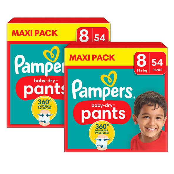 Baby Dry Pants, Gr. 8 Ekstra Stor, Maxi Pack, 2er Sett