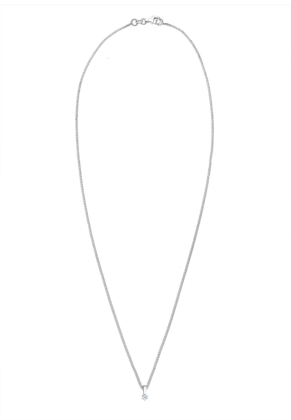 Elli DIAMONDS Femme Cercle Élégant Diamant (0.06 ct.) - (925/1000) Argent