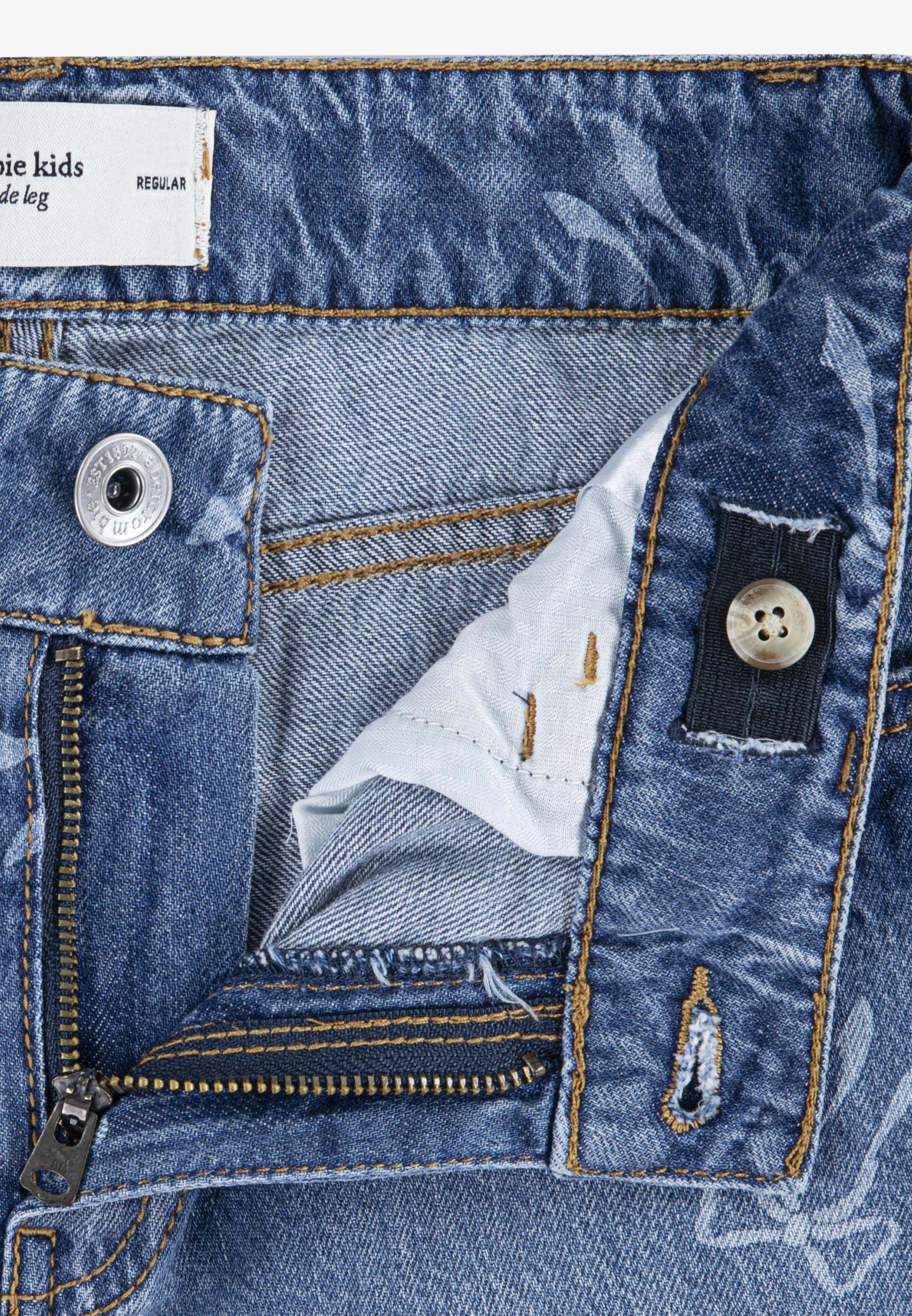 Abercrombie & Fitch DISCHARGE WIDE LEG - Rechte jeans - schemering