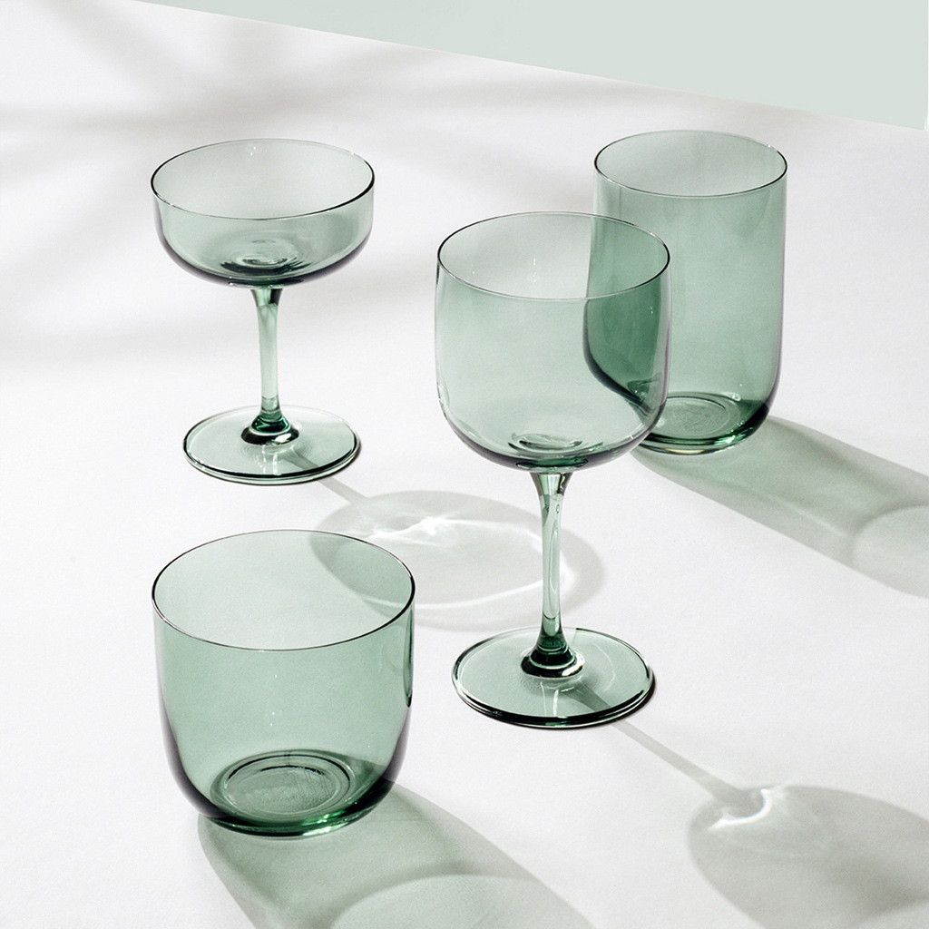 Villeroy & Boch «Long Drink Cup» vannglassett, 2 deler, farge: Salvie (1 stk.)