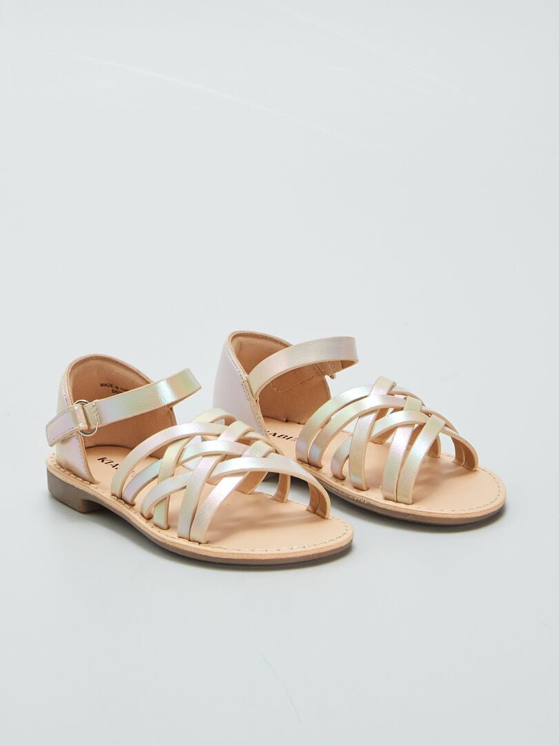 Iriserende sandalen - GEEL