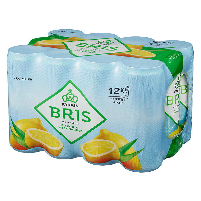 Farris Farris Bris 12-pak 0,33 l Citron/Citrongræs