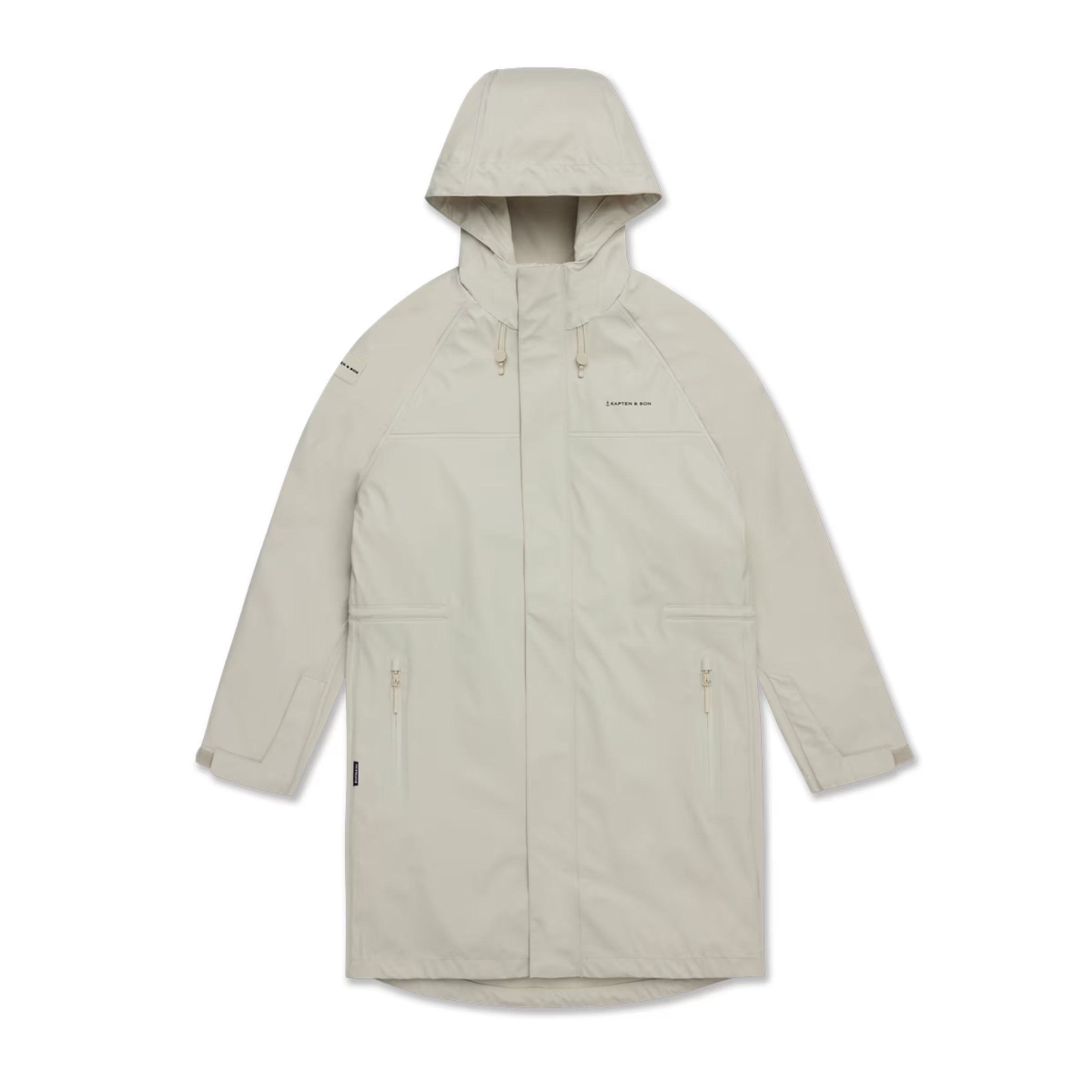Veste imperméable longue en grès pour tous les jours
