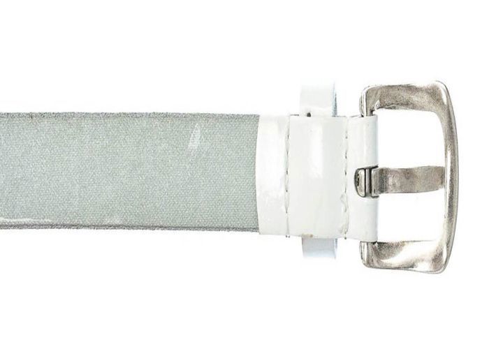 Vanzetti Ceinture blanc en cuir pour fille - 20mm Patent Leather Belt 116111