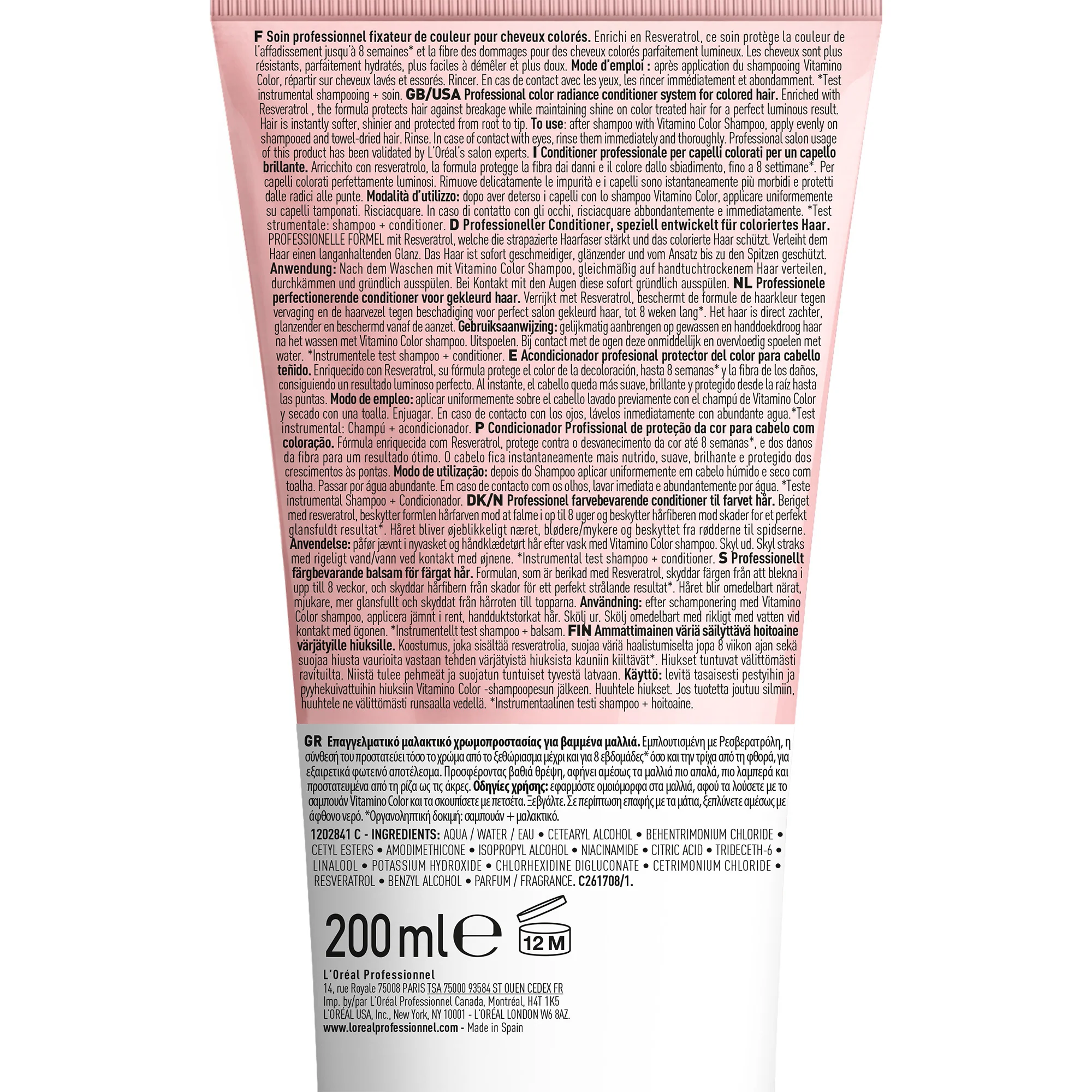 SERIE EXPERT New Vitamino Color Conditioner - Balsamo Protezione Colore Capelli