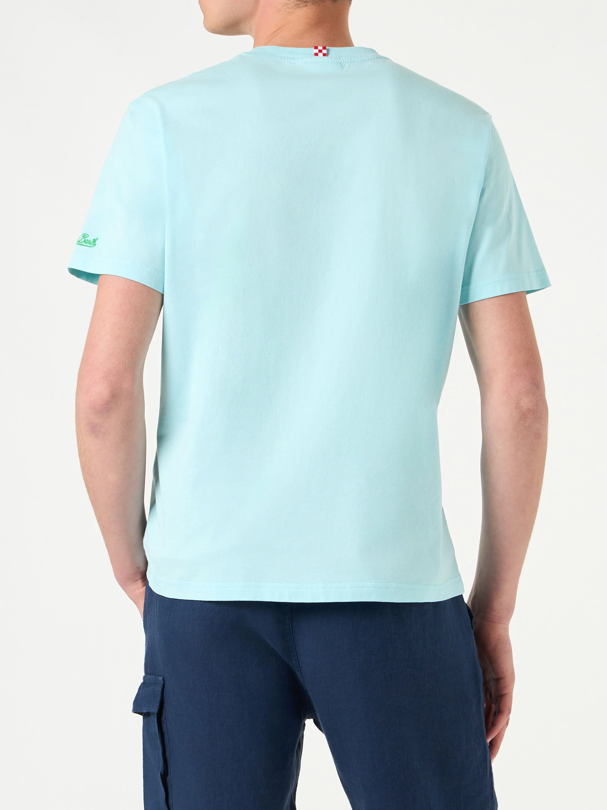 Heren katoenen T-shirt met Mojito-borduurwerk