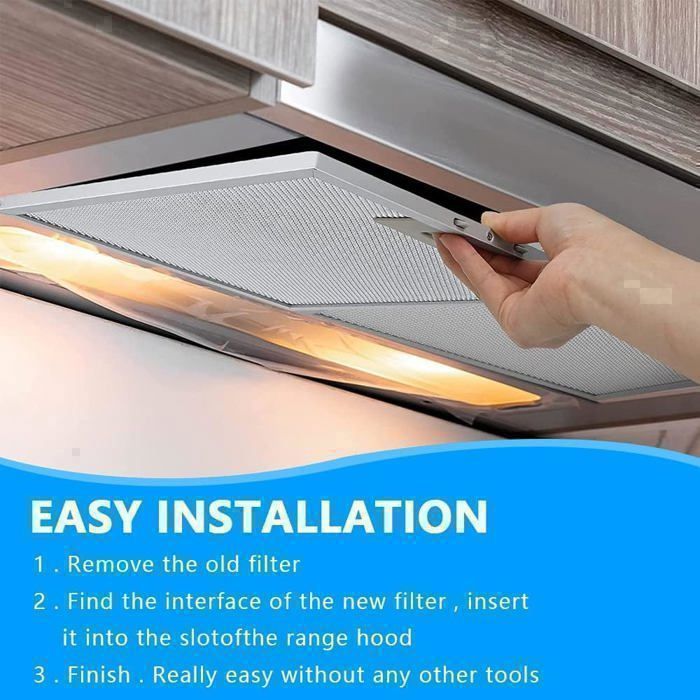 Grease Filter - Metal - 320x260mm - Aluminum - Grease-Reducing - Cooker Hood Accessory