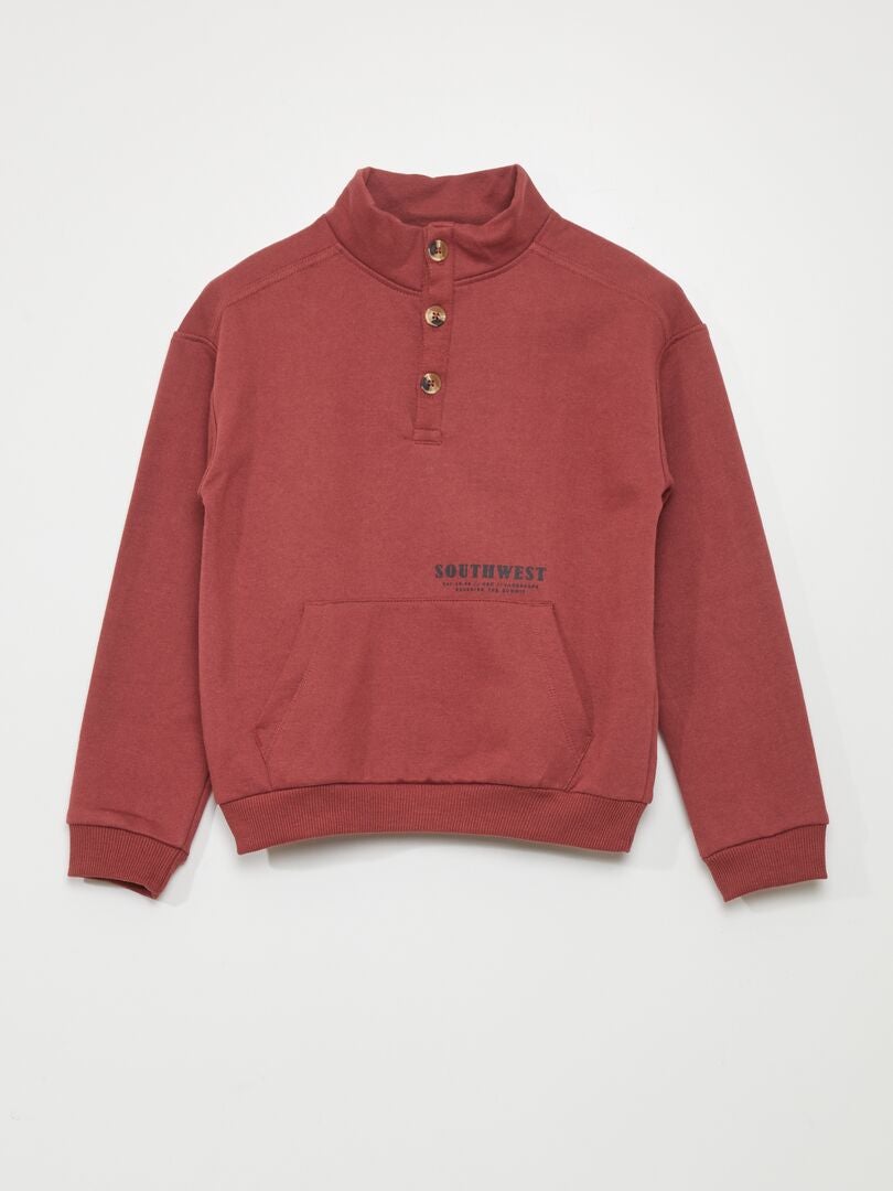 Sudadera de cuello alto con estampado de Nevada - ROJA