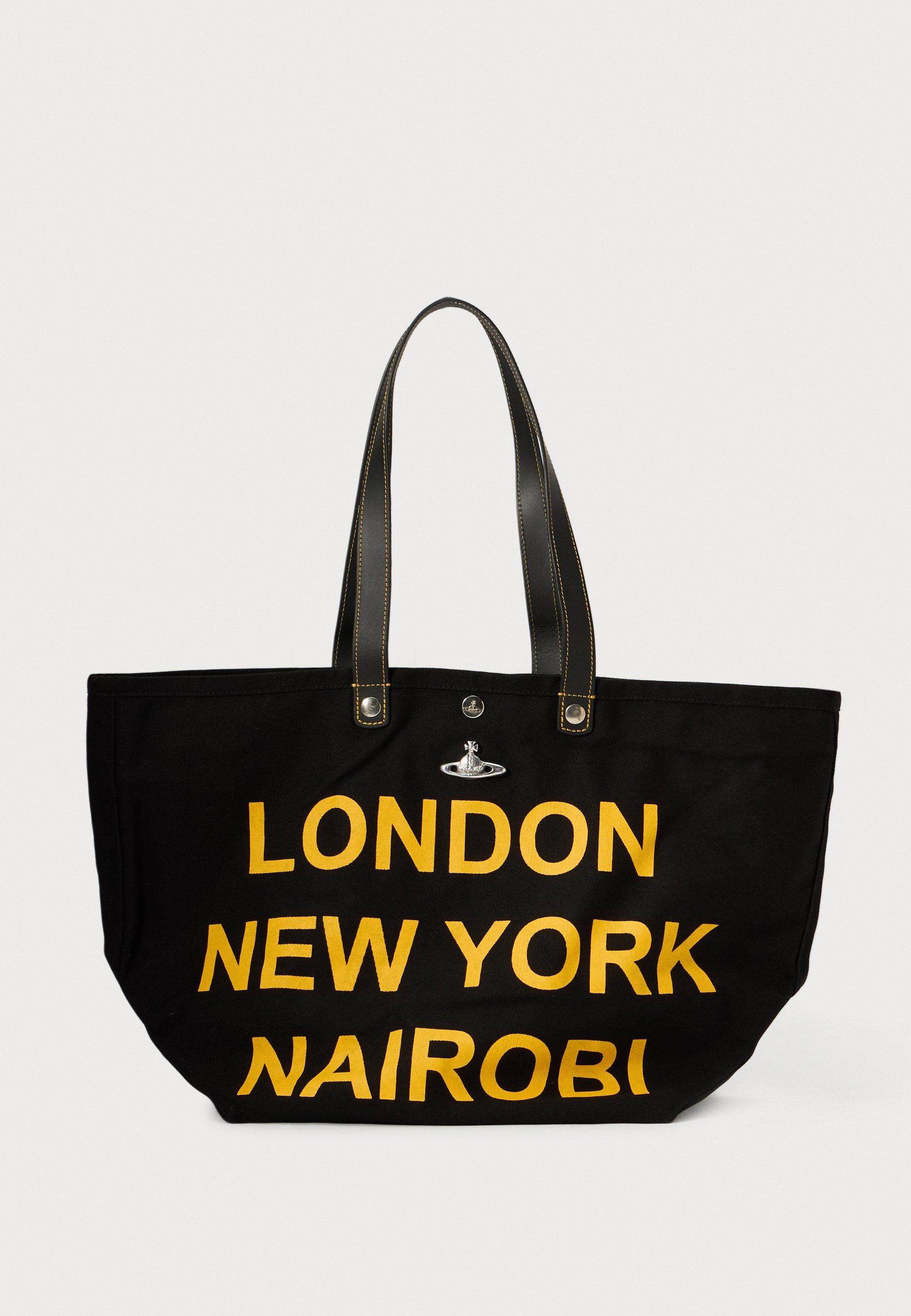 Vivienne Westwood UTILITY SHOPPER UNISEX - Tote bag - zwart/geel