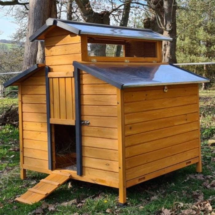 Poulailler Farmer Xl 6 À 8 Poules Bois Fsc Toit Shingle Noir