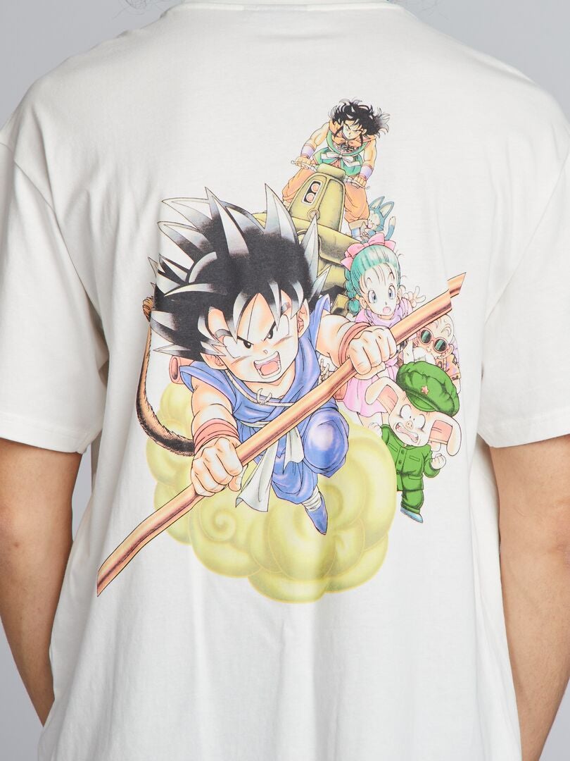 Luźna bawełniana koszulka „Dragon Ball Z” – BIAŁA