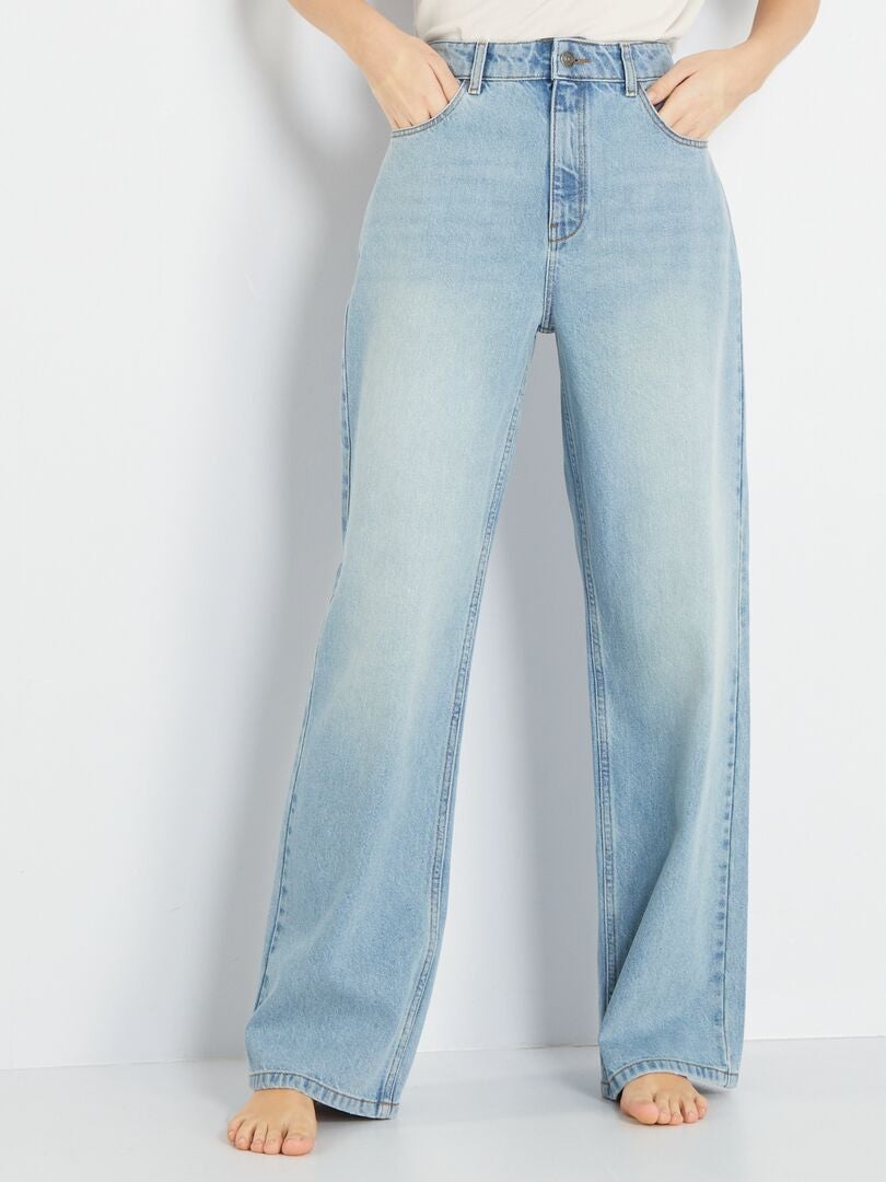 Calça jeans de perna larga - tamanho 30L - azul