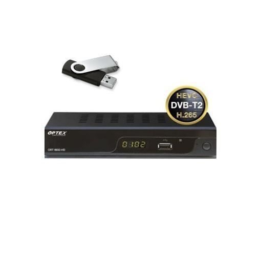 Decoder HD per televisione digitale terrestre (DTT) - OPTEX - 8932 - Doppio sintonizzatore - Disco rigido esterno - USB da 64 GB