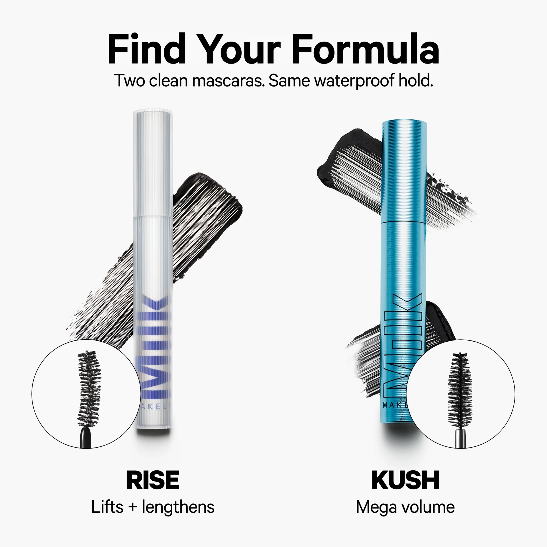 Rimel rezistent la apă RISE Black - MILK Makeup