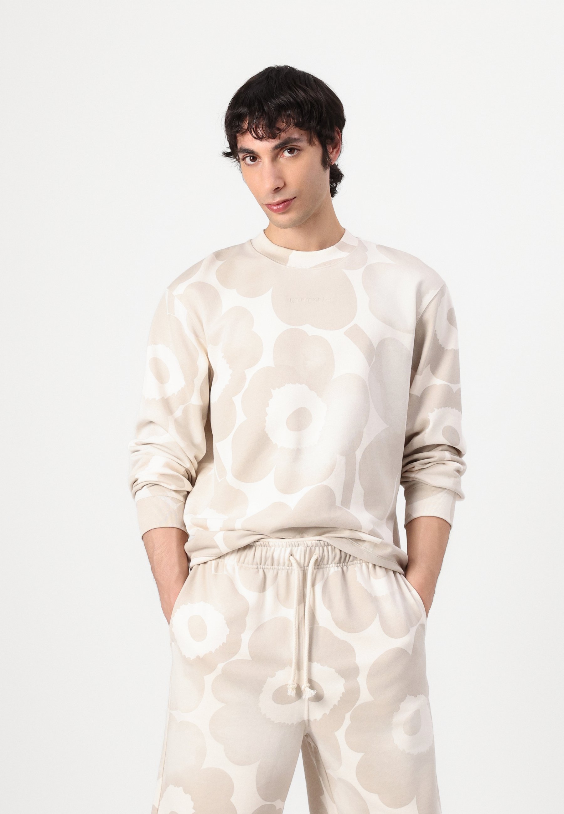 Marimekko LOISTO AKVARELLI UNIKKO UNISEX - Sweat à capuche - off white/beige