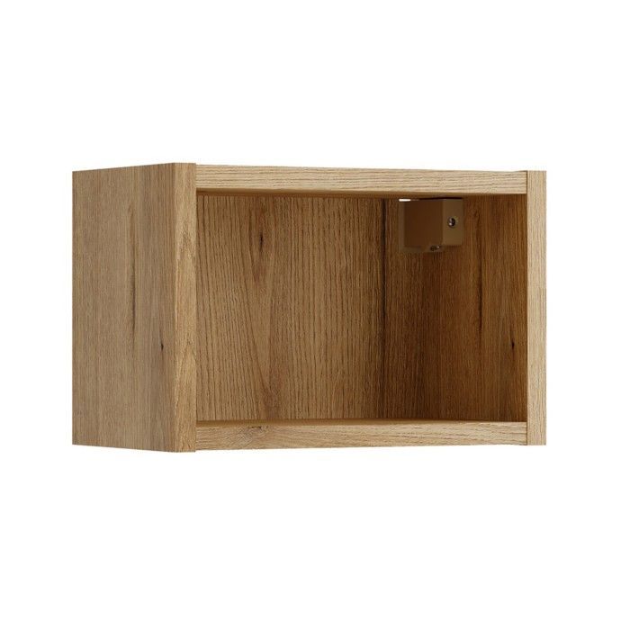 VANO 30cm Oak Wall-Mounted Bathroom Storage Cube with Niche