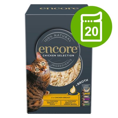 Výhodné balení kapsiček Encore pro kočky ve vývaru 20 x 50 g