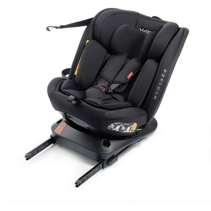 Bilbarnstol - BABYAUTO - Garaia Vivitta - Grupp 0/1/2/3 - 40/150 cm - Isofix + Top Tether - Vridbar - Liggbar - Svart