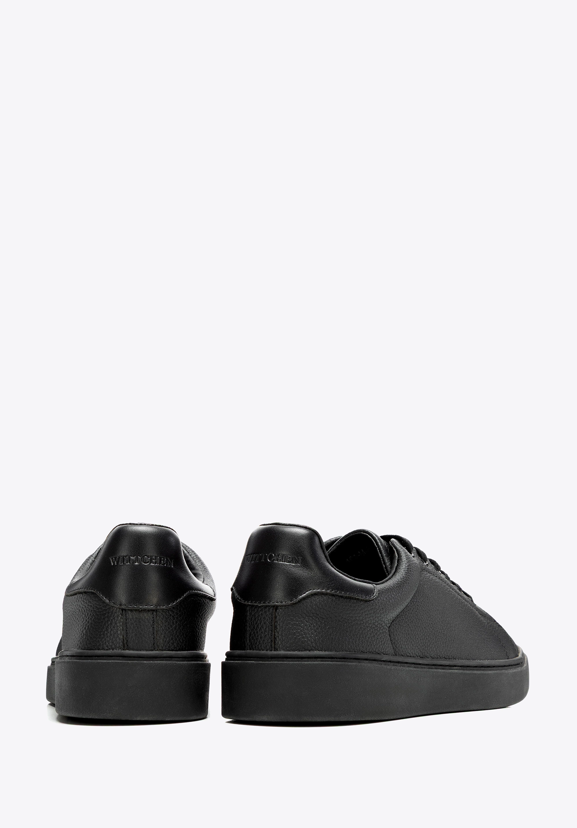 Męskie sneakersy ze skóry naturalnej licowej czarne