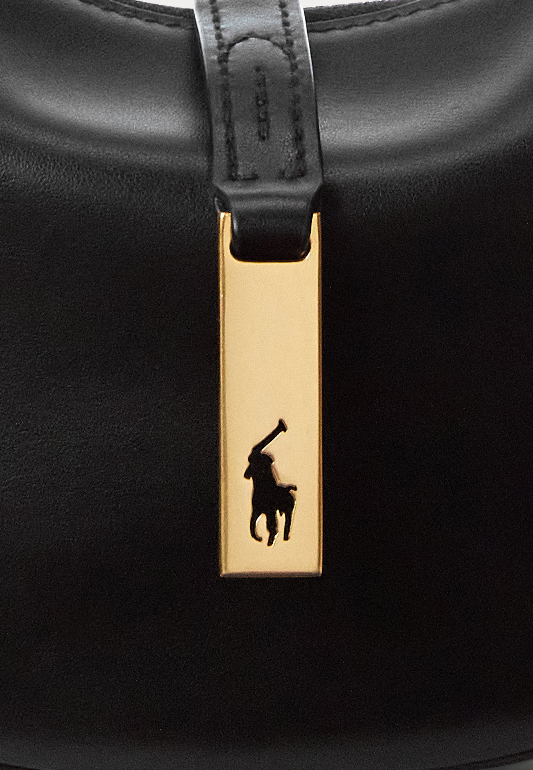 Polo Ralph Lauren POLO ID MINI SCHOUDERTAS VAN KALFSLEER - Handtas - zwart