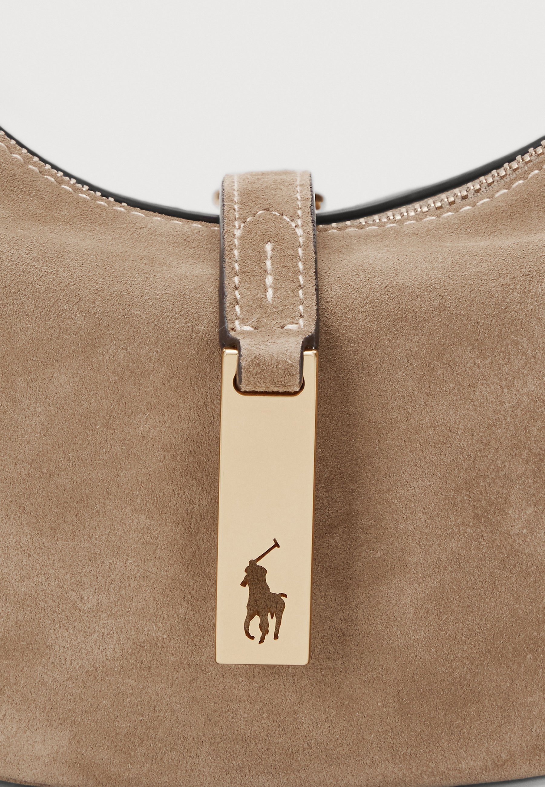 Polo Ralph Lauren POLO ID SUEDE MINI SCHOUDERTAS - Handtas - klei