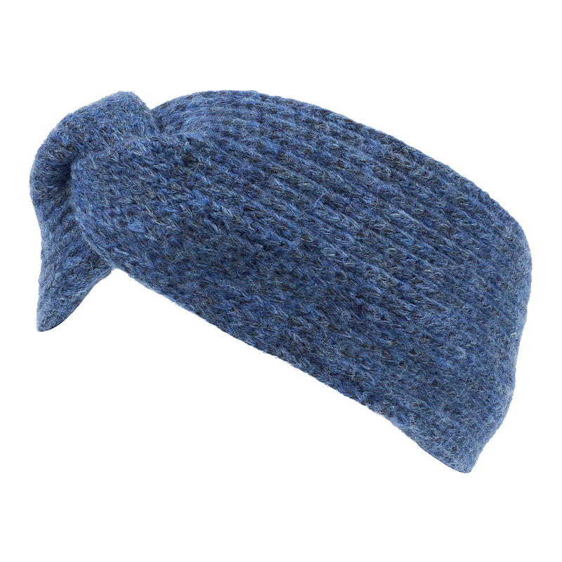Pandebånd i mohair-look, denimblå