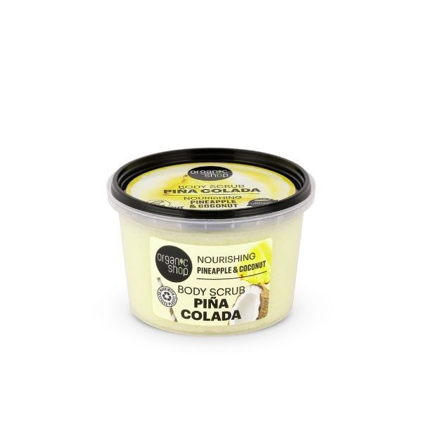 Organic Shop Pina Colada kūno šveitiklis su ananasais ir kokosais, 250 ml