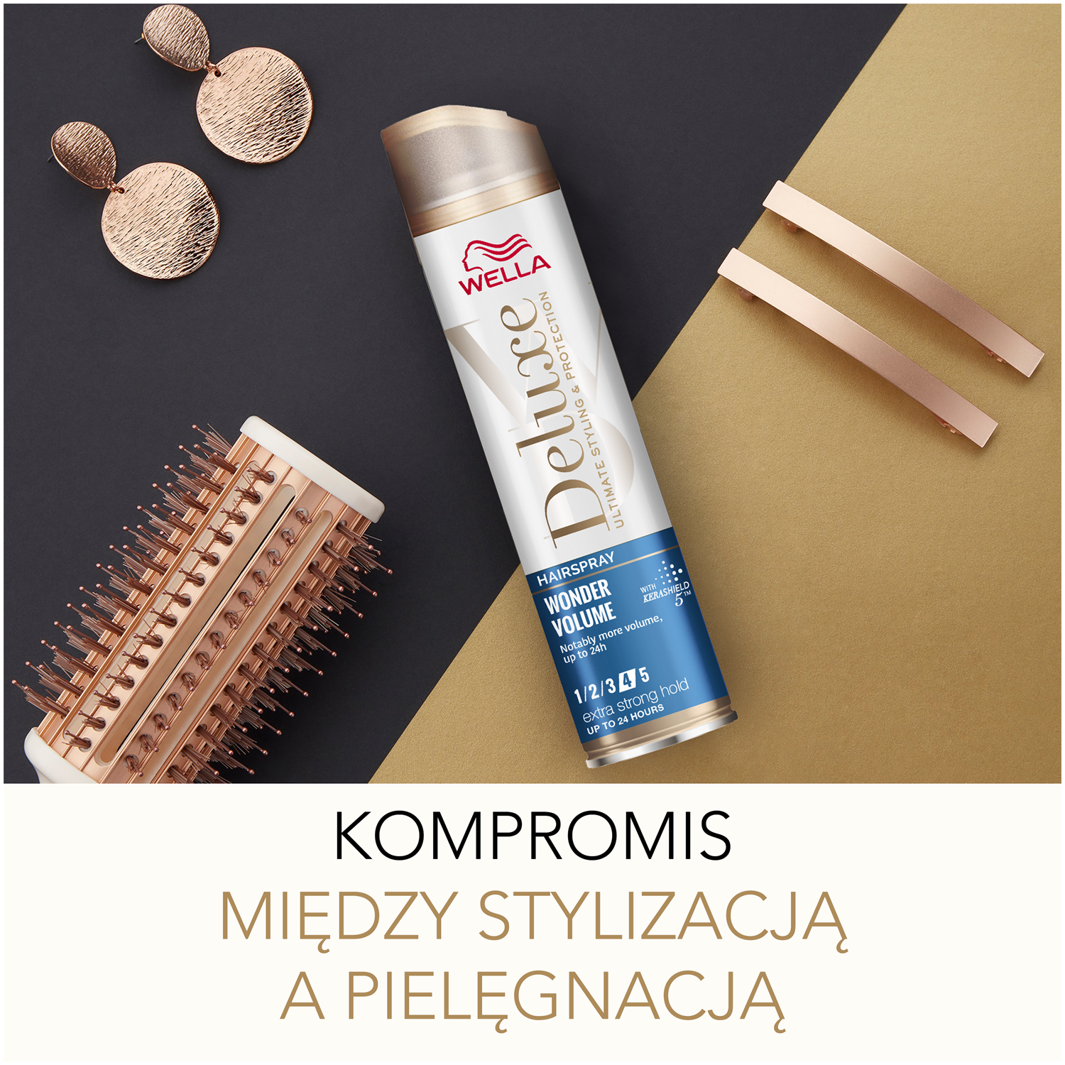 Wella Deluxe Wonder Volume īpaši stipra matu laka 250ml