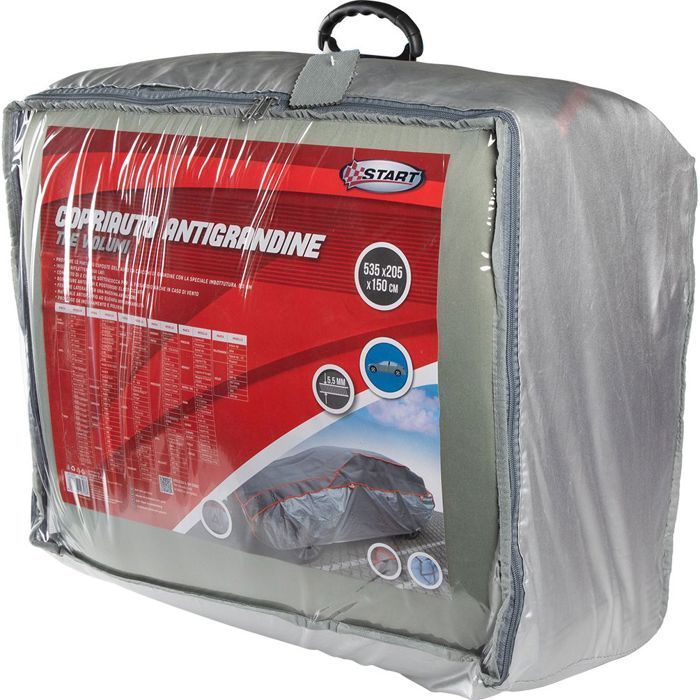 Funda protectora antigranizo START para coche de 3 volúmenes, 535x205x150cm