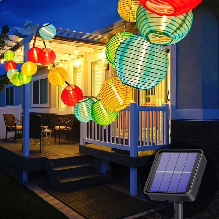 Luci a stringa solari da esterno ZGEER - 20 LED - Multicolore - Impermeabili - 12 ore di autonomia della batteria