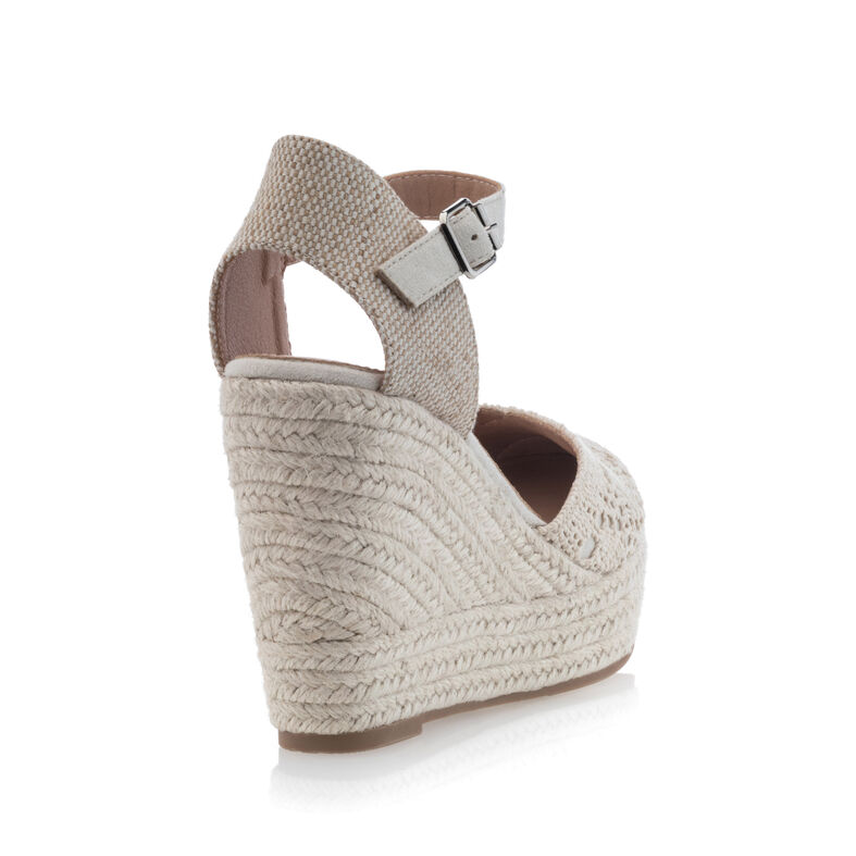 Dámské béžové espadrilky s lanovou podrážkou