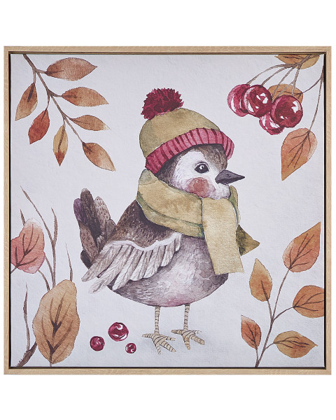 Obraz druk płótno ptak 63x63 cm wielokolorowy