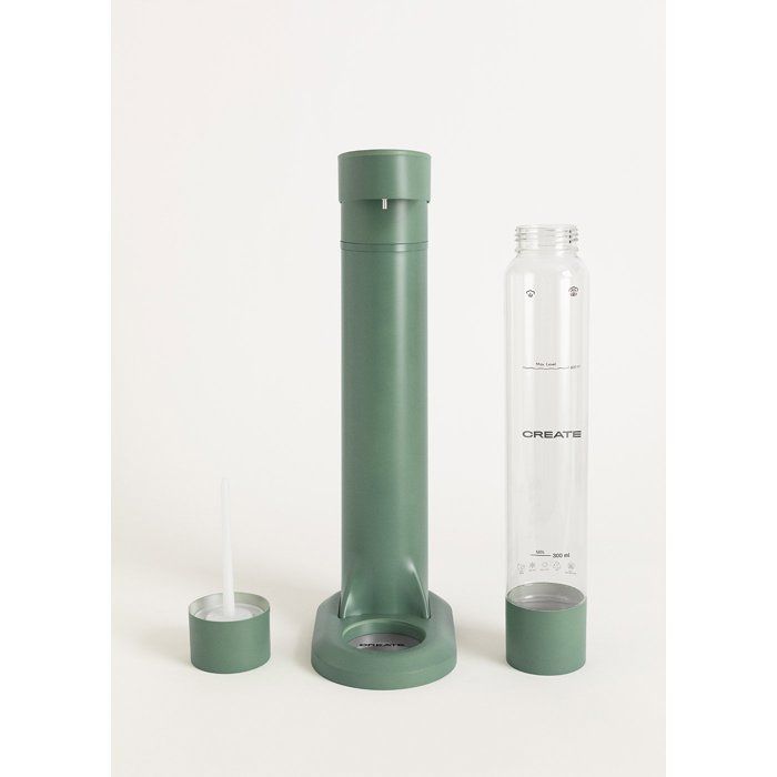 Máquina para hacer agua con gas - Create - Máquina para hacer refrescos - 1 litro - No requiere electricidad - Botella reutilizable