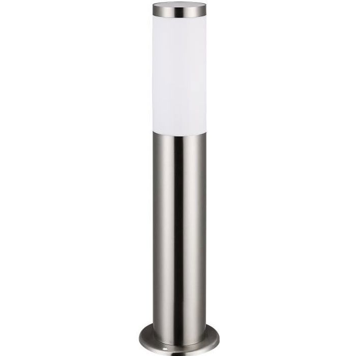Lámpara de pie Monzana Dahlia plateada, iluminación exterior, casquillo E27, acero inoxidable, IP44, para jardín o camino.