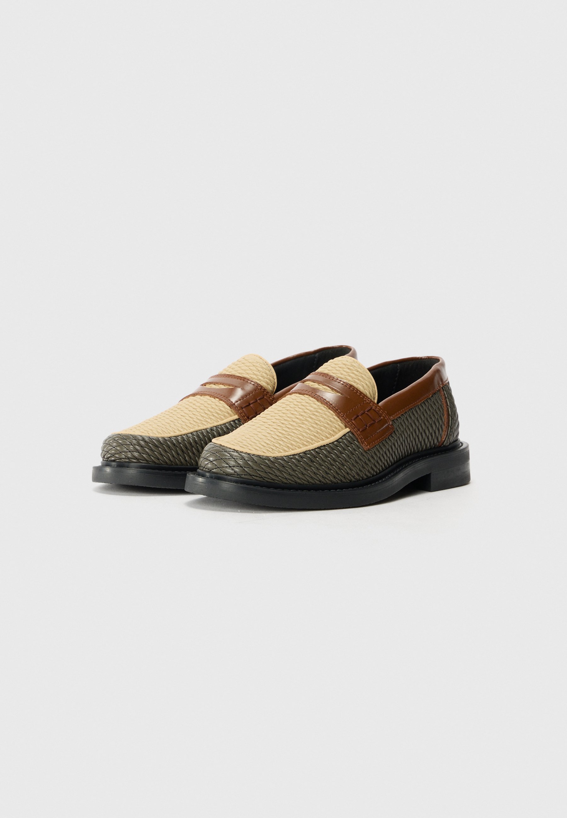 Filling Pieces LOAFER REED - Slimme instappers - beige/groen