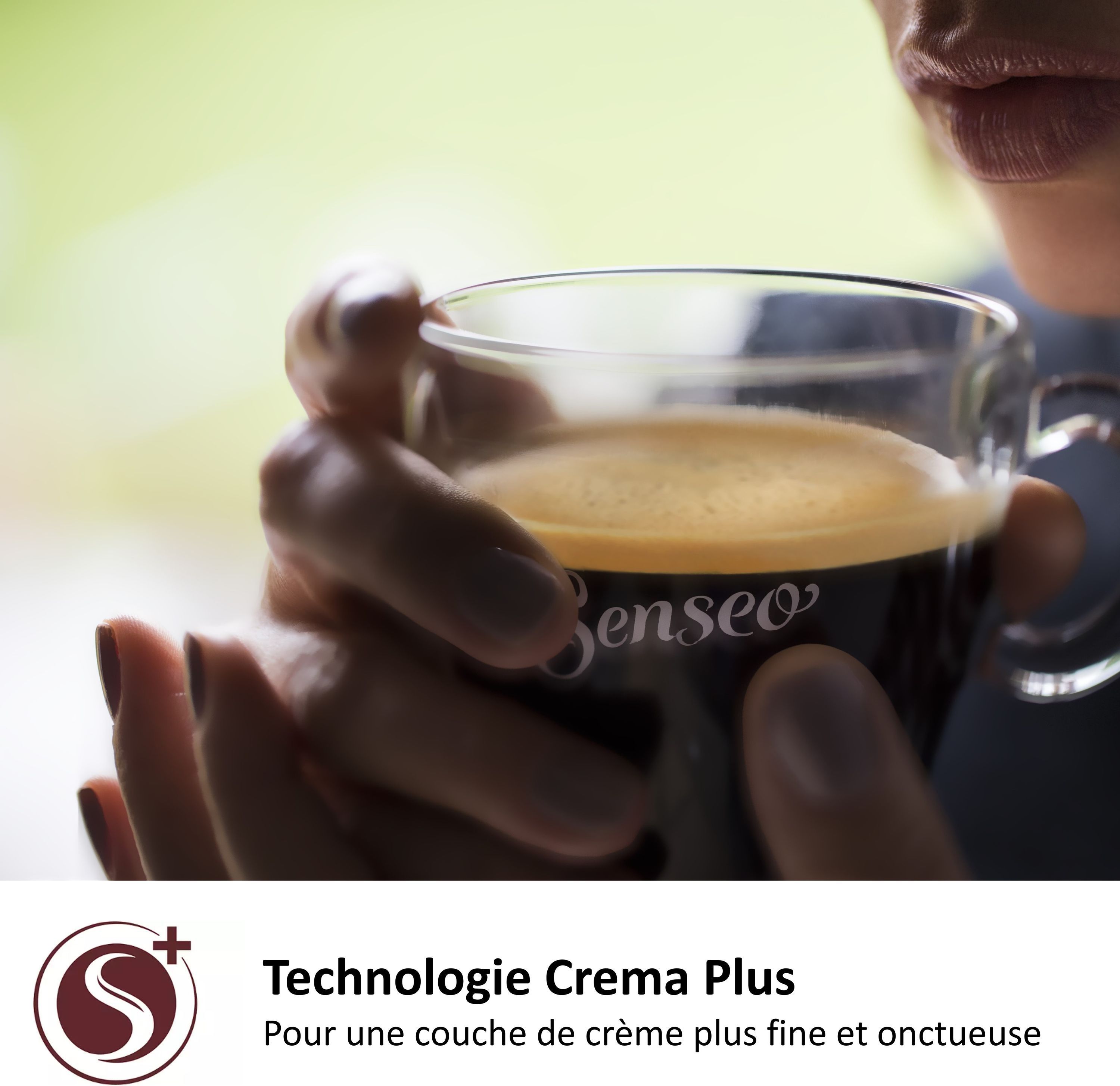Cafetera de cápsulas - PHILIPS - SENSEO - CSA210/61 - Original Plus - Negro intenso