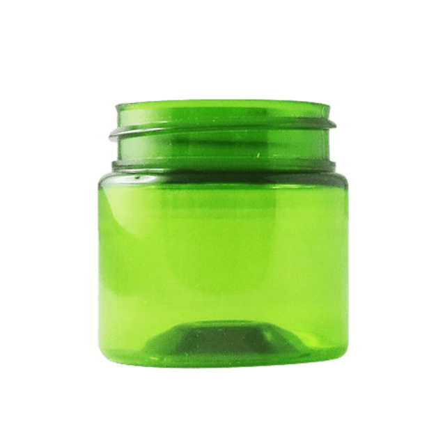 Pot PET recyclé vert TINY 50 ml - sans bouchage